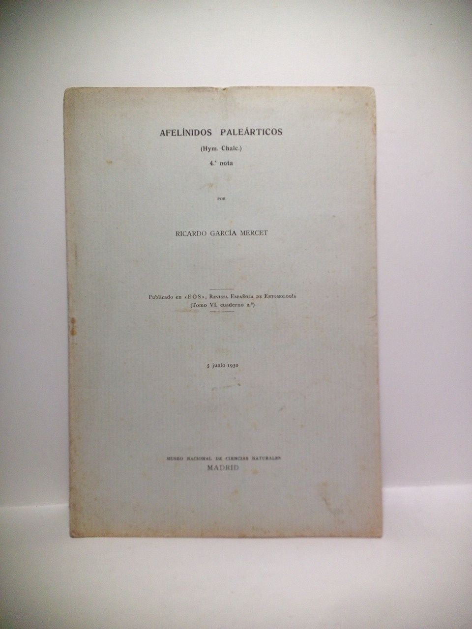 Afelínidos Paleárticos (Hym. Chalc.). 4ª nota. | Immagine principale