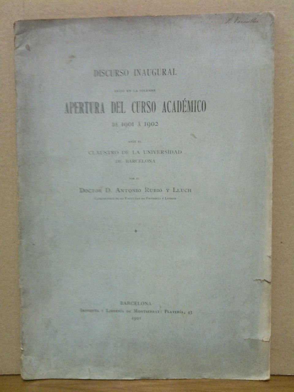 Algunos de los caracteres que distinguen a la antigua literatura …