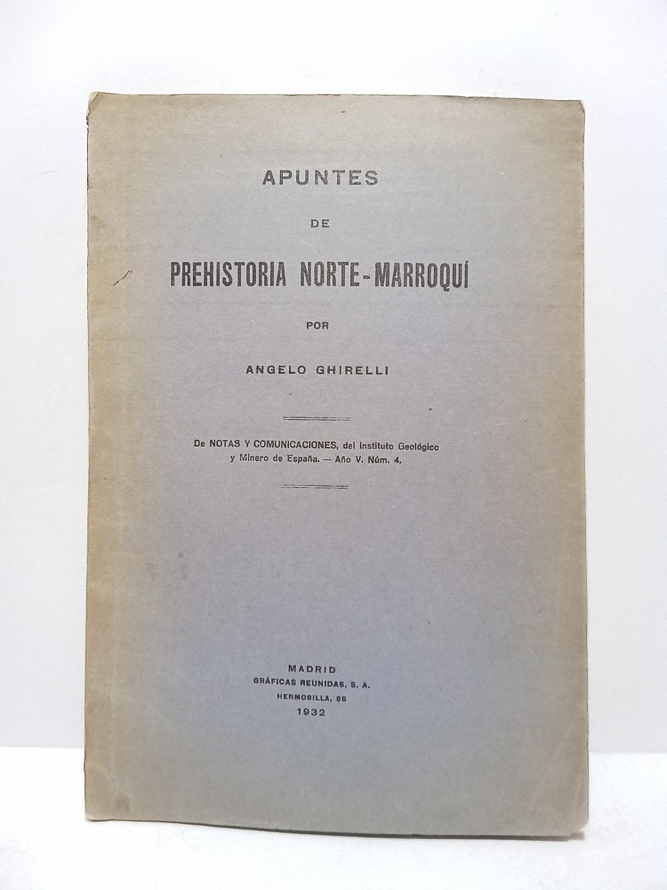 Apuntes de prehistoria Norte-Marroquí | Immagine principale