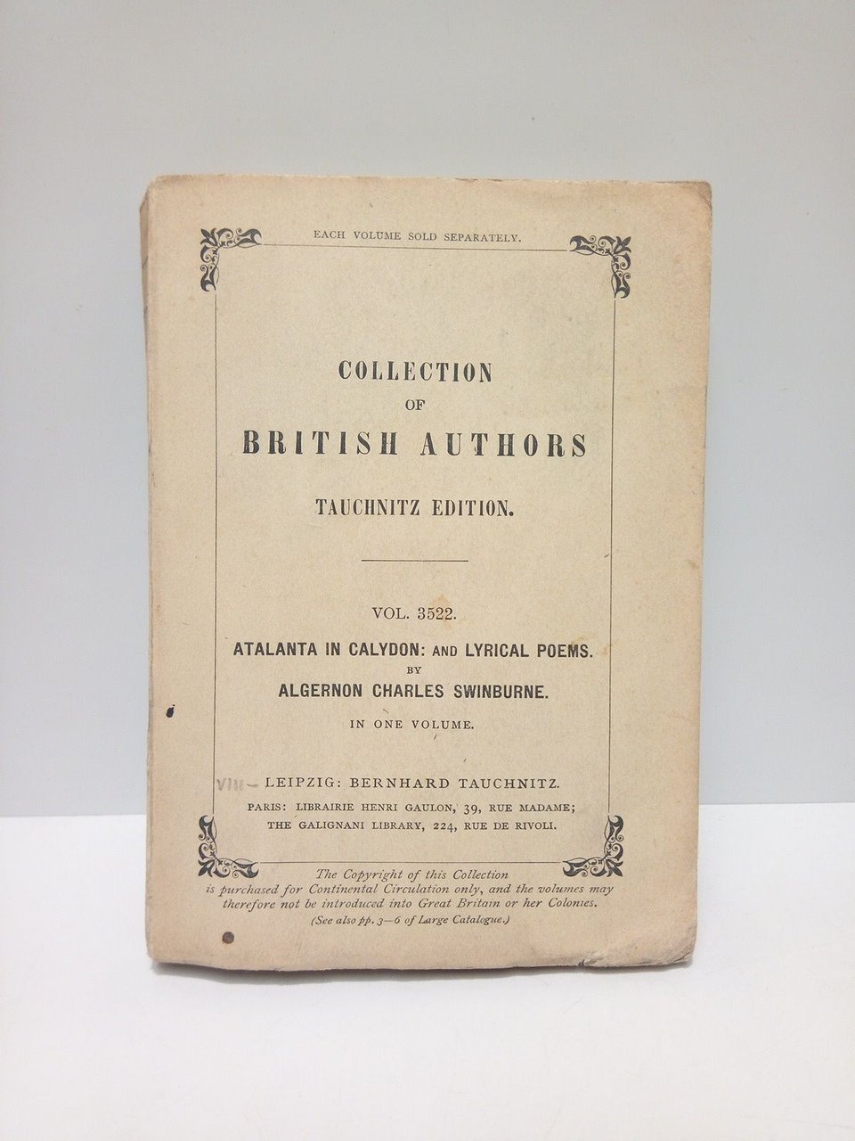 Atalanta in Calydon and Lyrical Poems / Selected, with an …