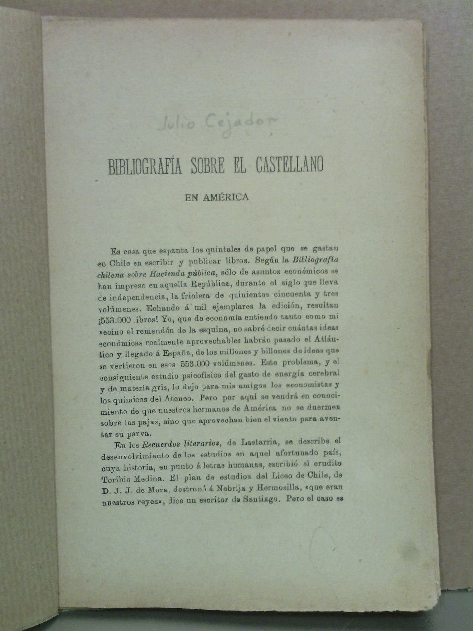 Bibliografía sobre el Castellano en América