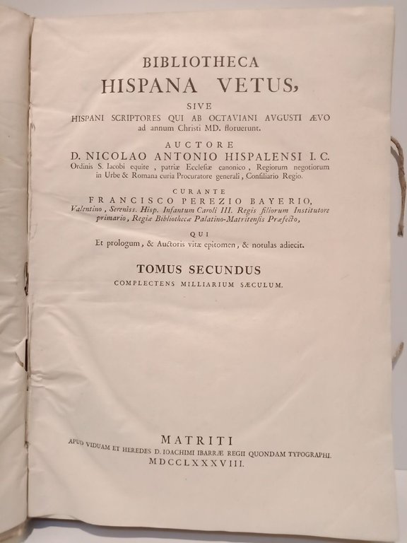 Bibliotheca Hispana Vetus, sive Hispani Scriptores qui ab Octaviani Augusti … | Immagine Gallery 2