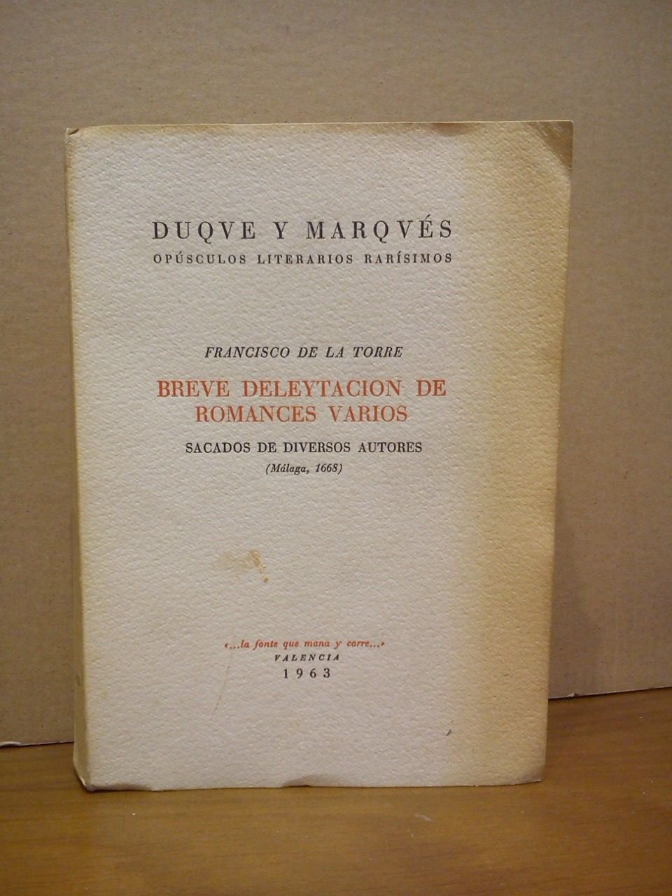 Breve deleytacion de romances varios. Sacados de diversos autores (Málaga, … | Immagine principale