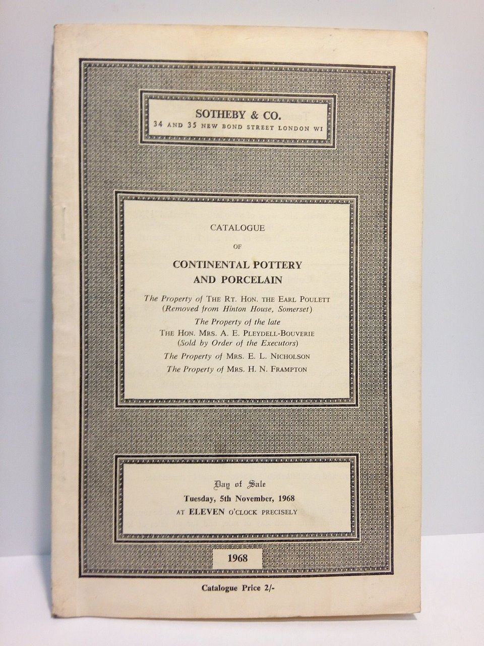 Catalogue of Continental Pottery. and Continental Porcelain. and nineteenth century …