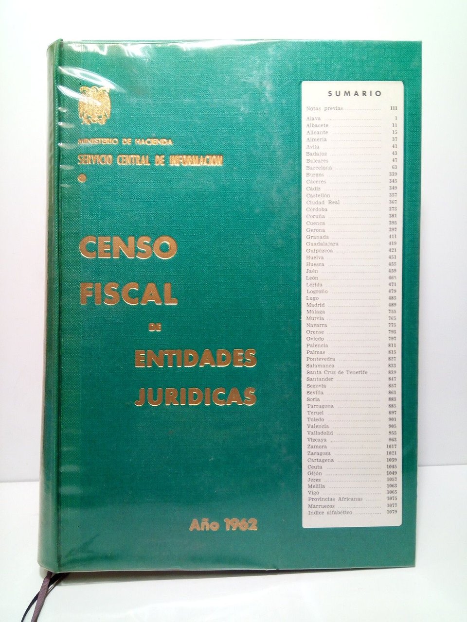 Censo fiscal de entidades jurídicas. 1962