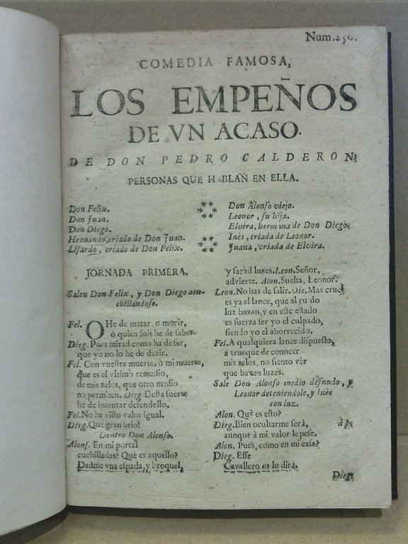 Comedia Famosa: Los Empeños de un acaso