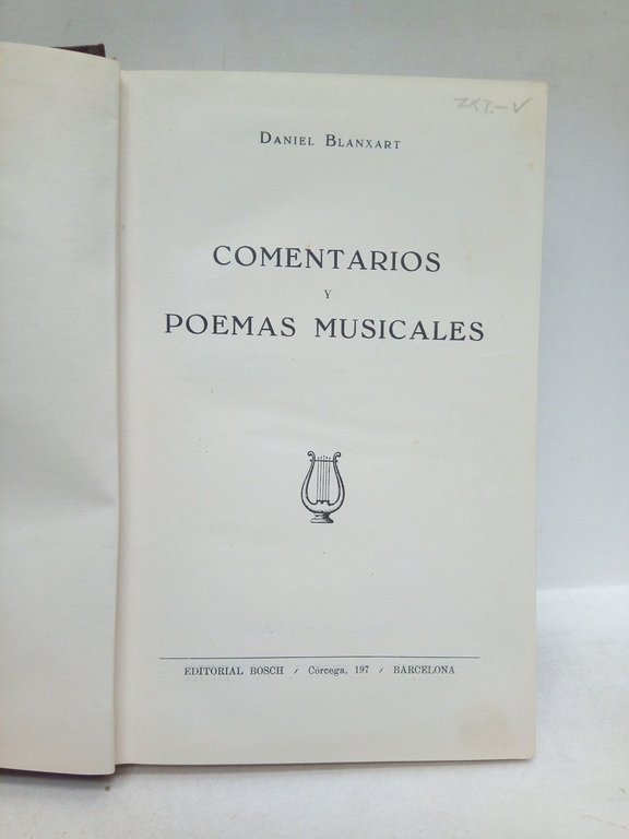 Comentarios y poemas musicales