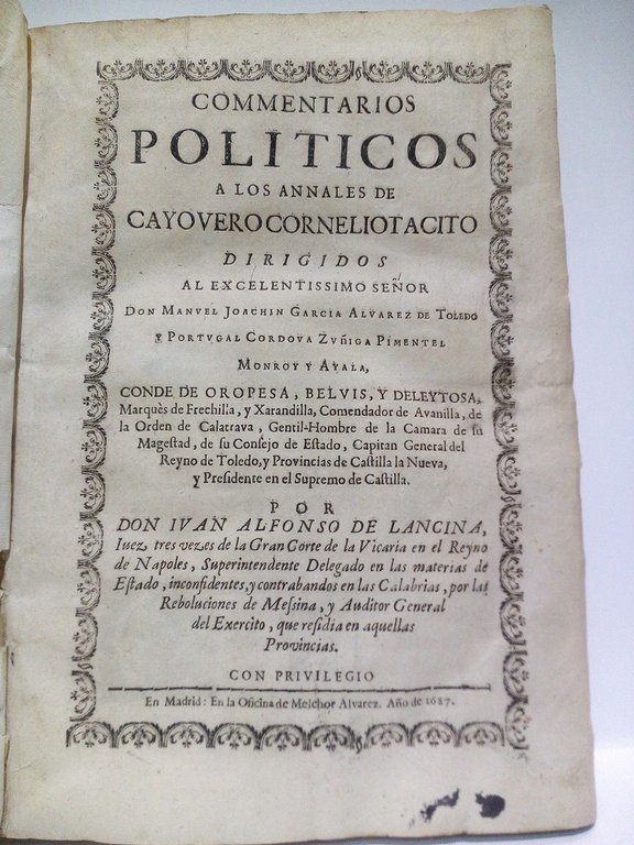 Commentarios Políticos a los Annales de Cayo Vero Cornelio Tácito: … | Immagine Gallery 2