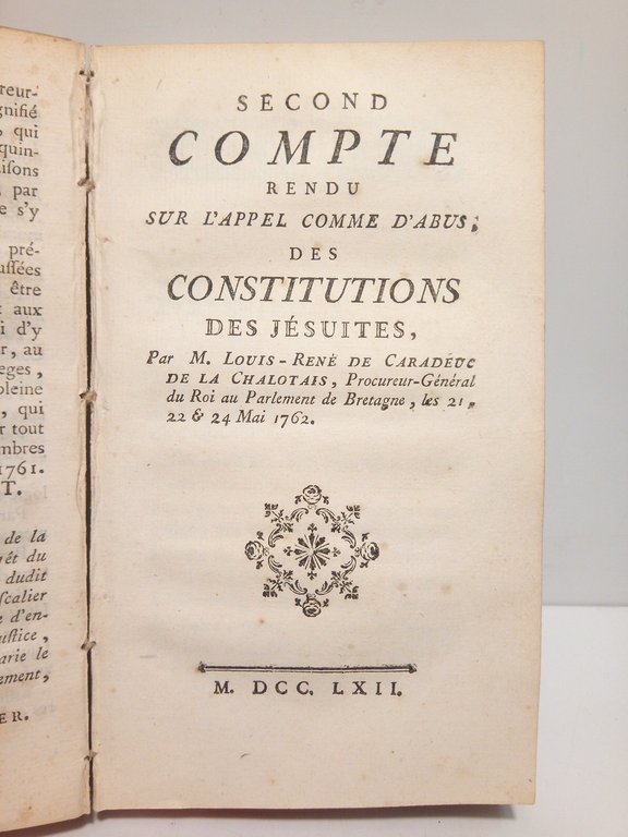 Compte Rendu des Constitutions des Jésuites / Par M. Louis-René …