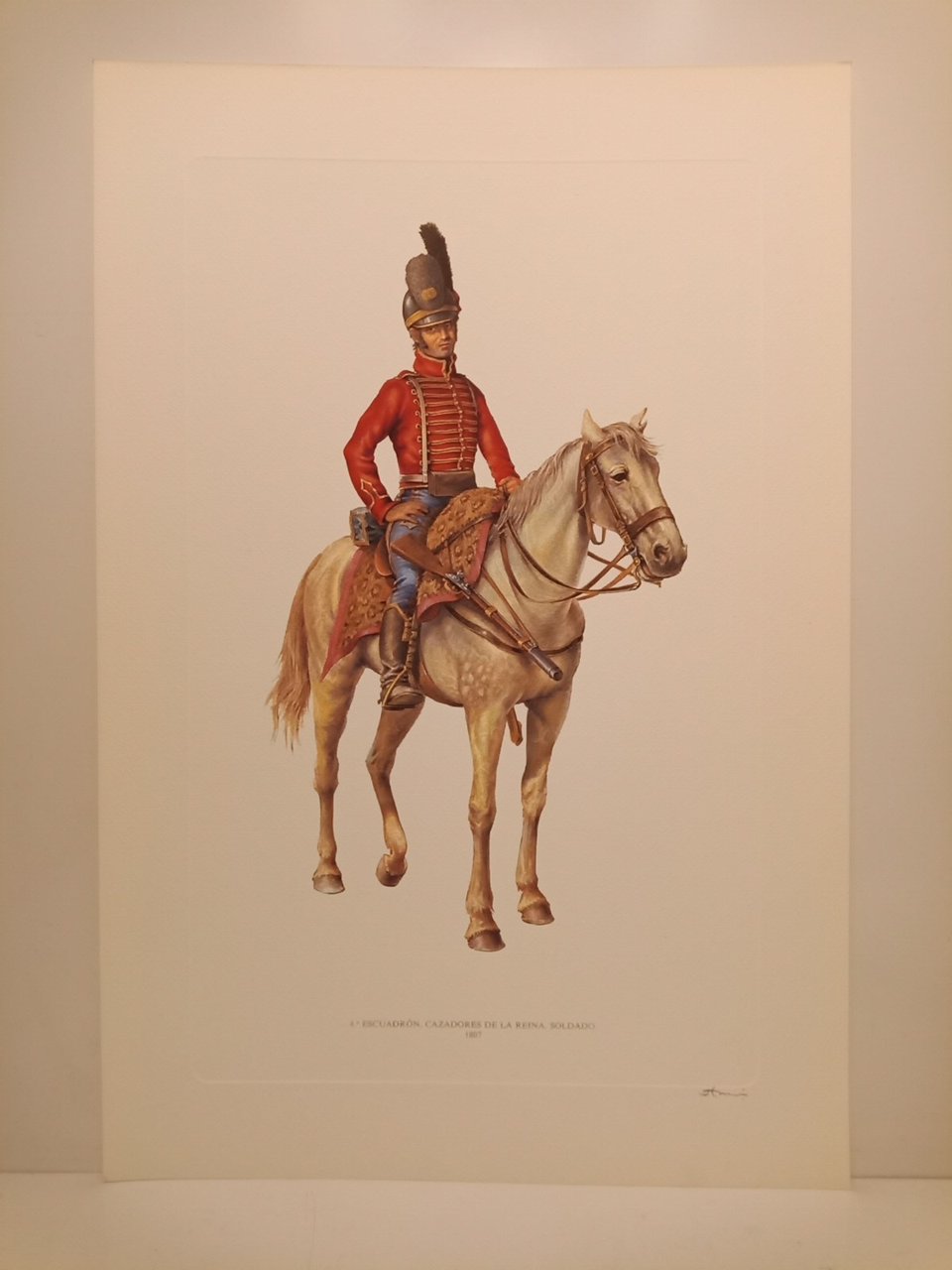 Conjunto de seis litografías mostrando a soldados de diversos Regimientos …