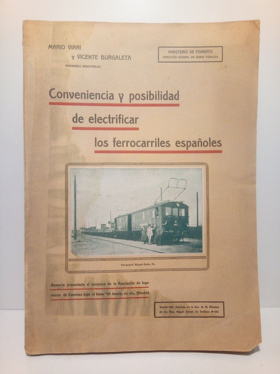Conveniencia y posibilidad de electrificar los ferrocarriles españoles. (Memoria presentada … | Immagine principale