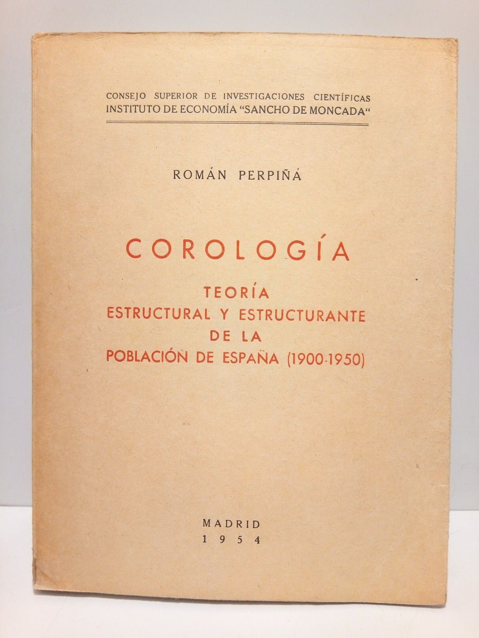 Corología: Teoría estructural y estructurante de la población de España … | Immagine principale