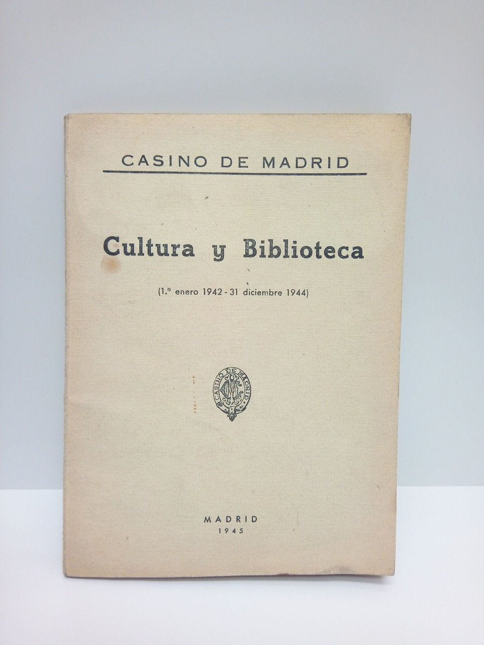 Cultura y Biblioteca (1 enero 1942 - 31 diciembre 1944)