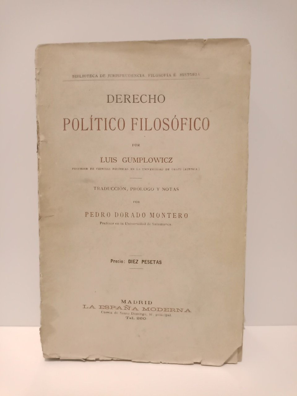 Derecho Político Filosófico / Traducción, prólogo y notas, por Pedro …