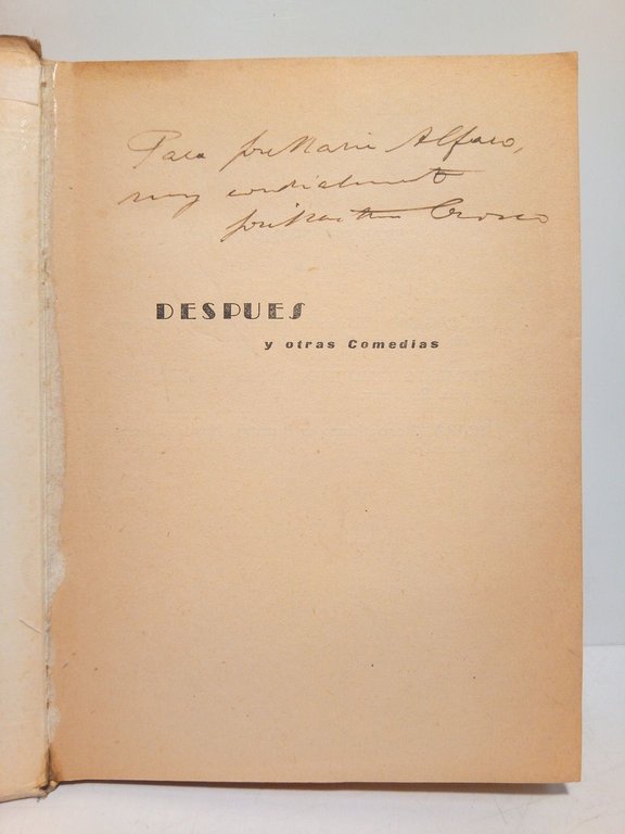 Después y otras Comedias (Teatro breve)