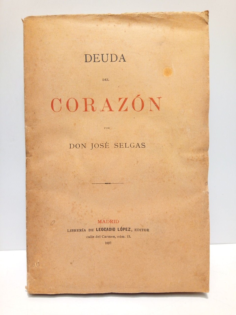 Deuda del corazón (Novela)