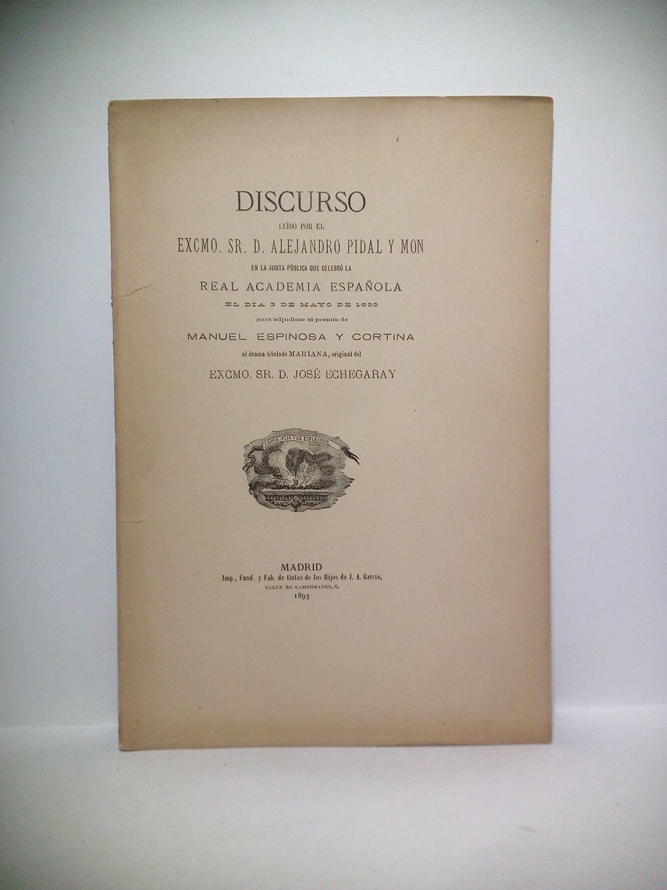 Discurso en la Junta Pública que celebró la Real Academia …