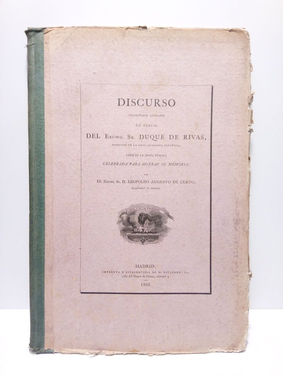 Discurso necrológico literario en la R. A. Española, en elogio …