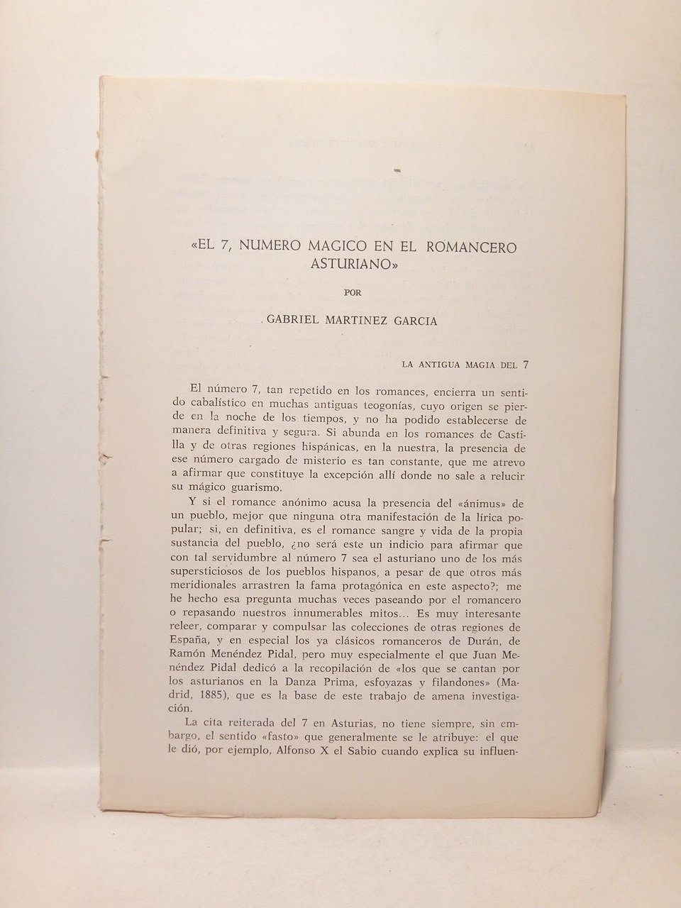 El 7, número mágico en el romancero asturiano