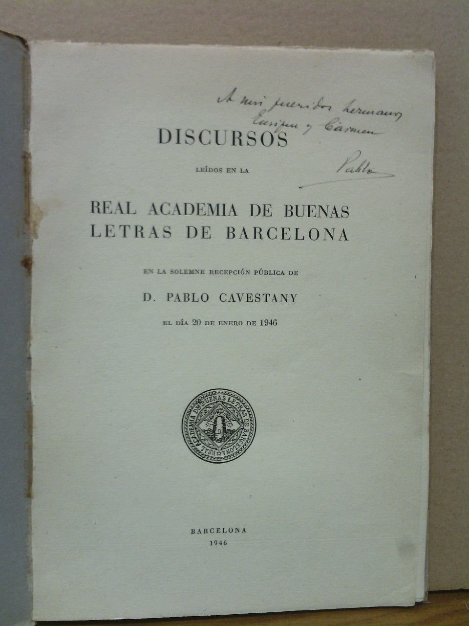El "Canto Espiritual", de Maragall. (Discurso de ingreso en la …