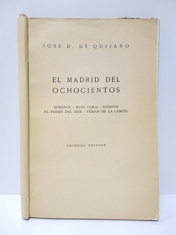 El Madrid del ochocientos: Romance; Musa varia; Sonetos; El poema … | Immagine Gallery 2