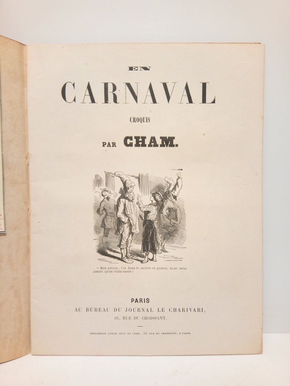 En Carnaval: croquis par. [Bonito álbun de 15 láminas xilográficas …