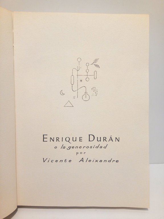 Enrique Durán. 1905 - 1957. Ensayos / "Voz baja para …