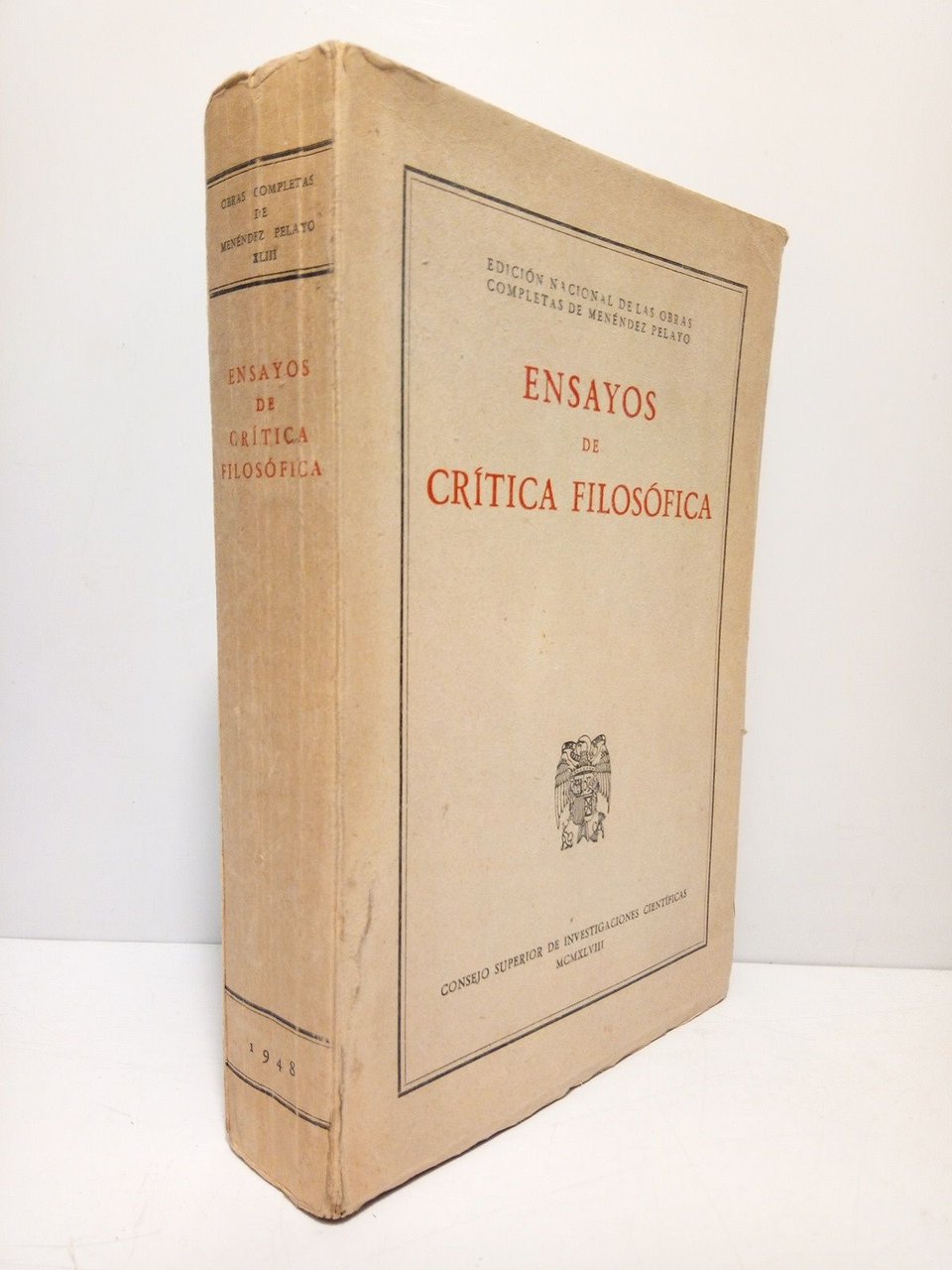 Ensayos de crítica filosófica / Edición preparada por Enrique Sánchez …
