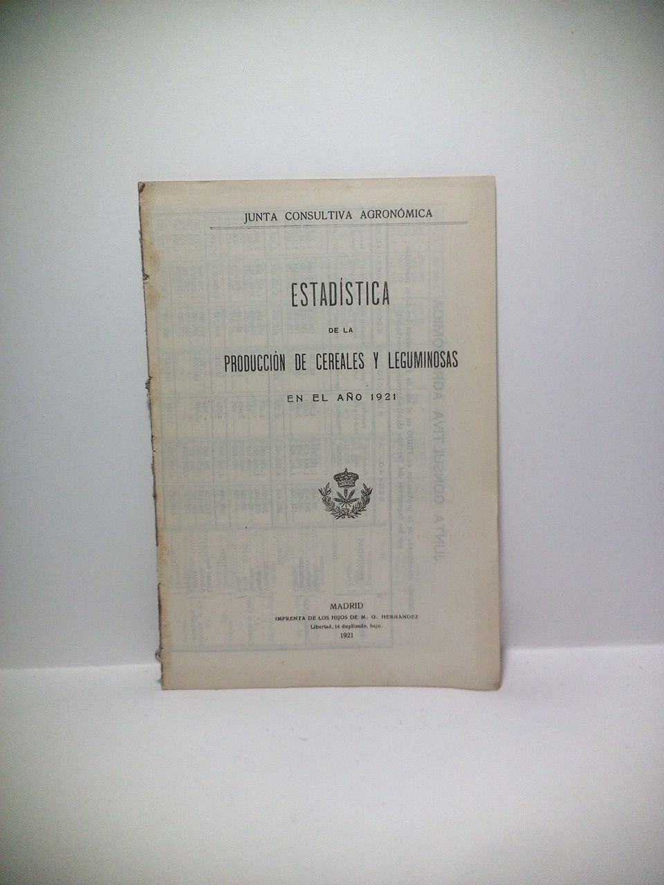 Estadística de la producción de cereales y leguminosas en el …