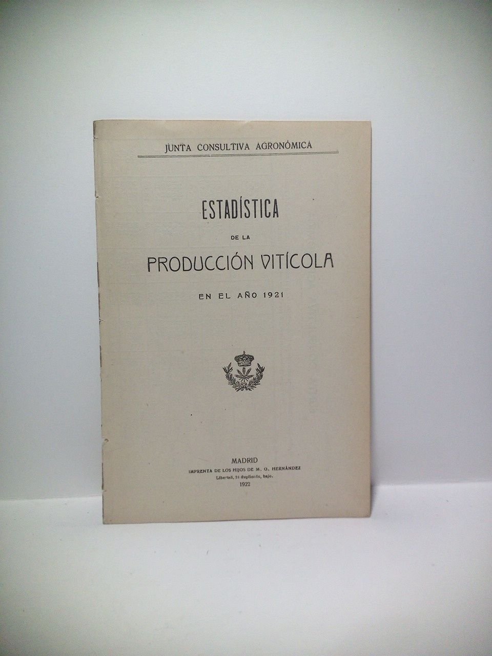 Estadística de la Producción Vitícola en el año 1921