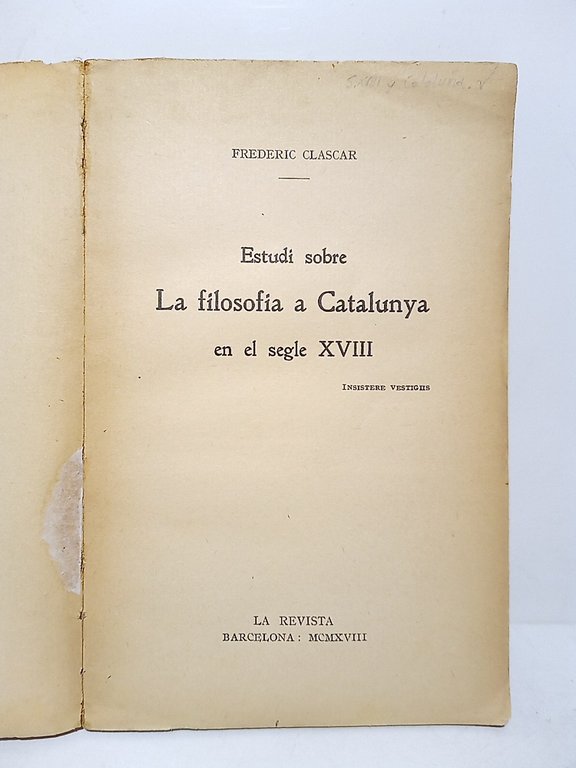 Estudi sobre La filosofia a Catalunya en el segle XVIII | Immagine Gallery 2