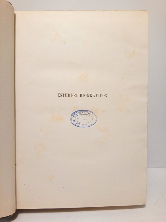 Estudios biográficos / Con un prólogo de D. Valentín Gómez … | Immagine Gallery 2
