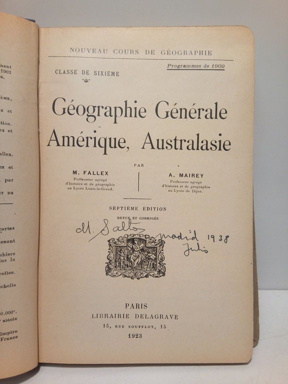 Géographie Générale: Amérique, Australasie