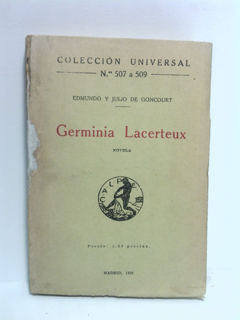 Germinia Lacerteux. (Novela) / Tradución del francés por José A. … | Immagine principale