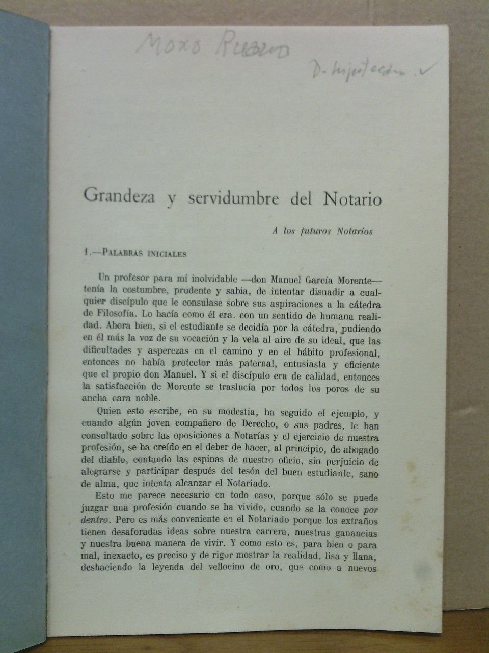 Grandeza y servidumbre del Notariado. (A los futuros Notarios) | Immagine principale