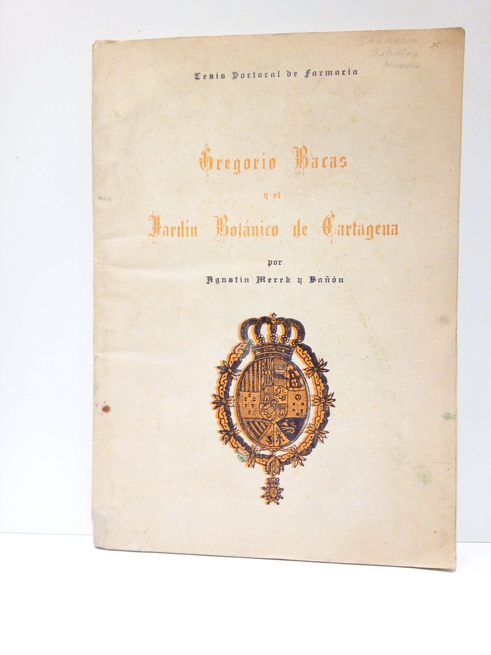 Gregorio Bacas y el Jardín Botánico de Cartagena