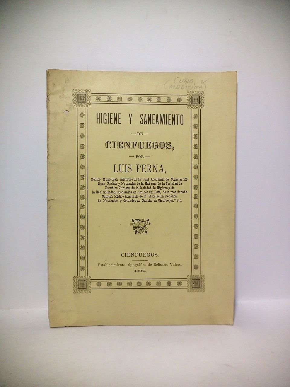 Higiene y saneamiento de Cienfuegos [Cuba]