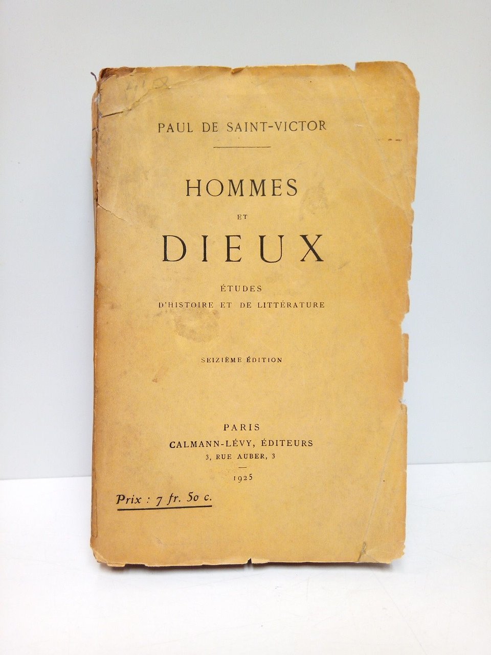 Hommes et dieux: études d'histoire et de littérature