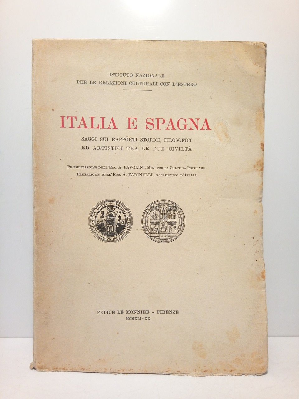 Italia e Spagna: Saggi sui raporti storici, filosofici ed artistici … | Immagine principale