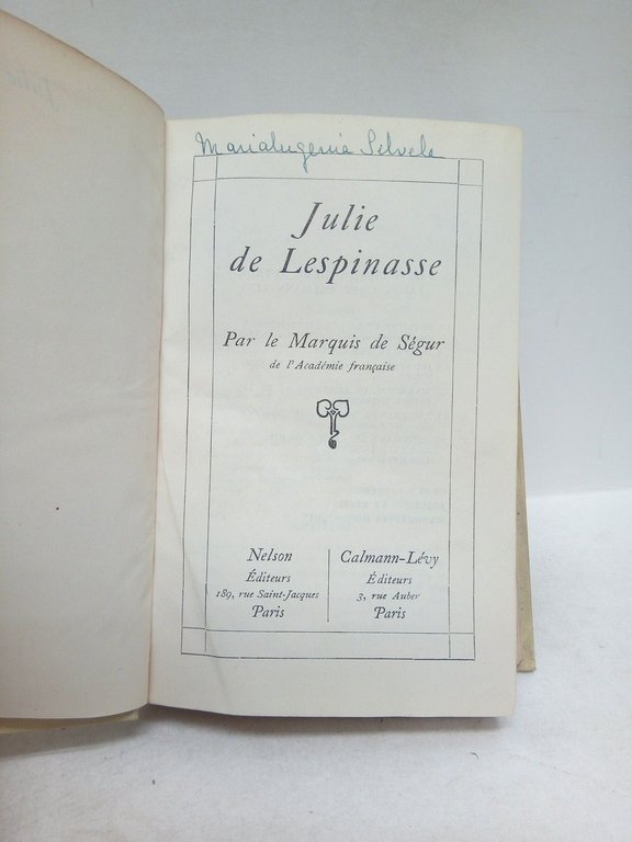 Julie de Lespinasse