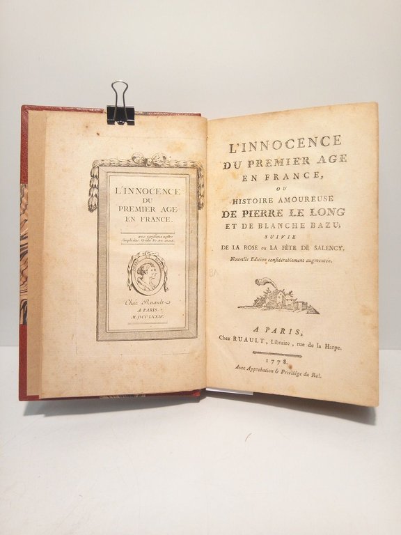 L'Inocence du premier age en France, ou histoire amoureuse de …