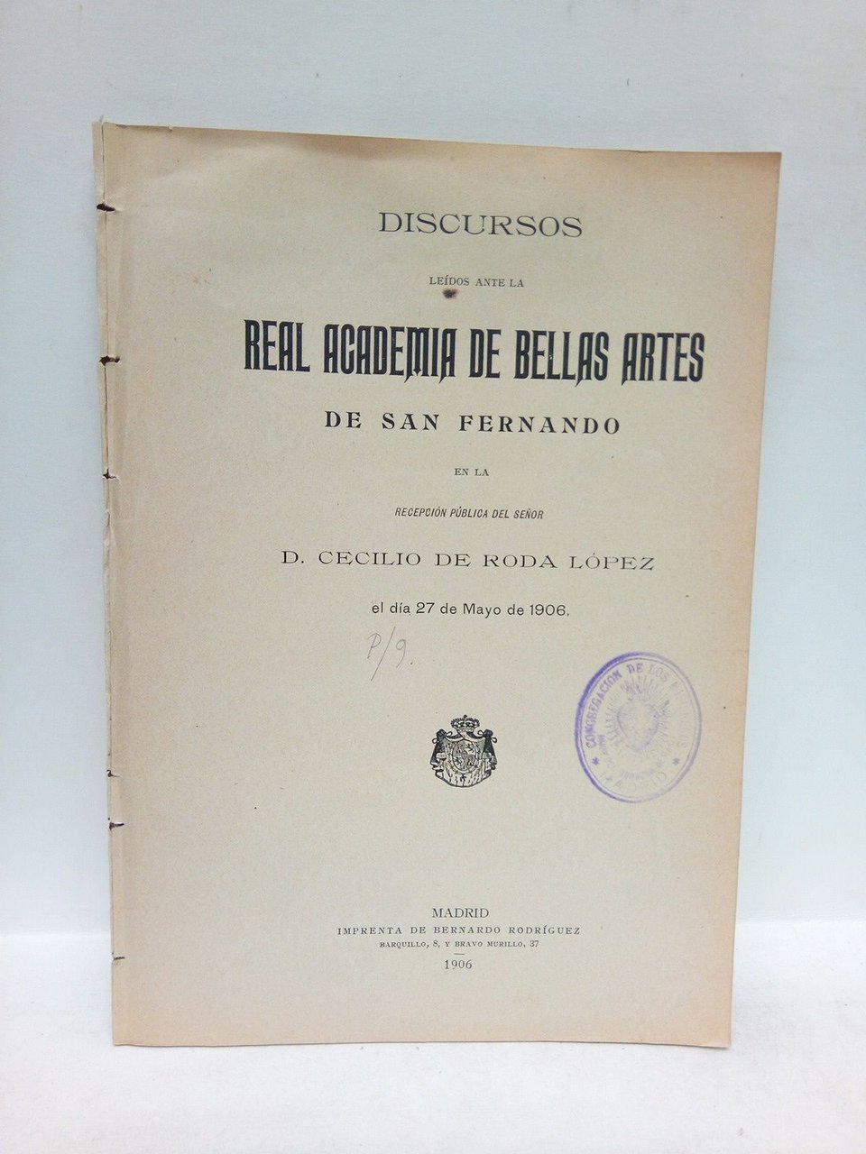 La evolución de la música. (Discurso de Ingreso en la …