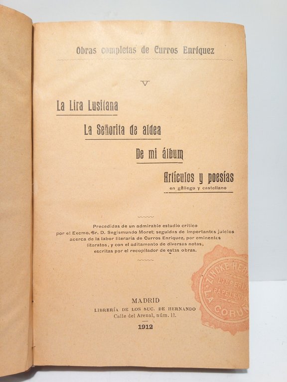 La Lira Lusitana; La Señorita aldea; De mi álbum; Artículos …