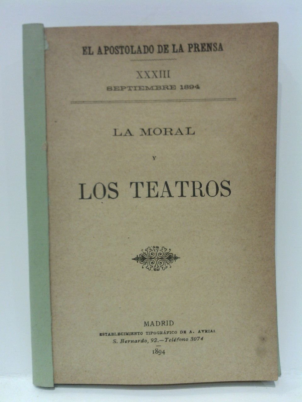 La moral y los teatros | Immagine principale