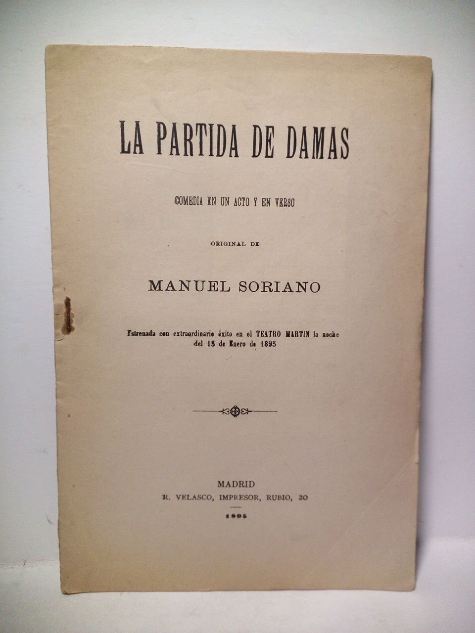 La partida de damas. (Comedia en un acto y en … | Immagine principale
