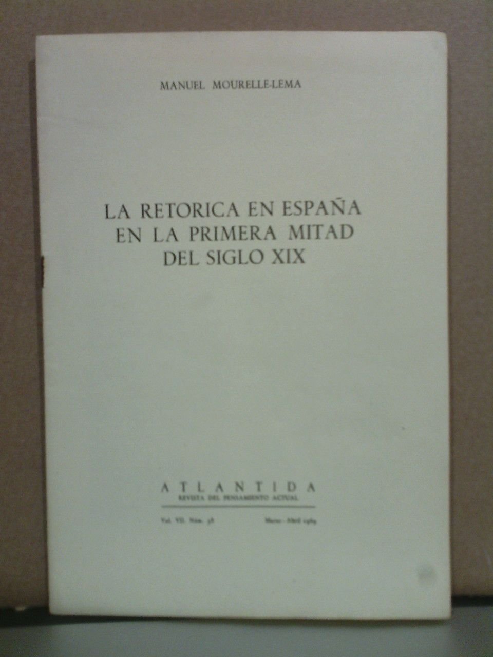 La retórica en España en la primera mitad del siglo … | Immagine principale
