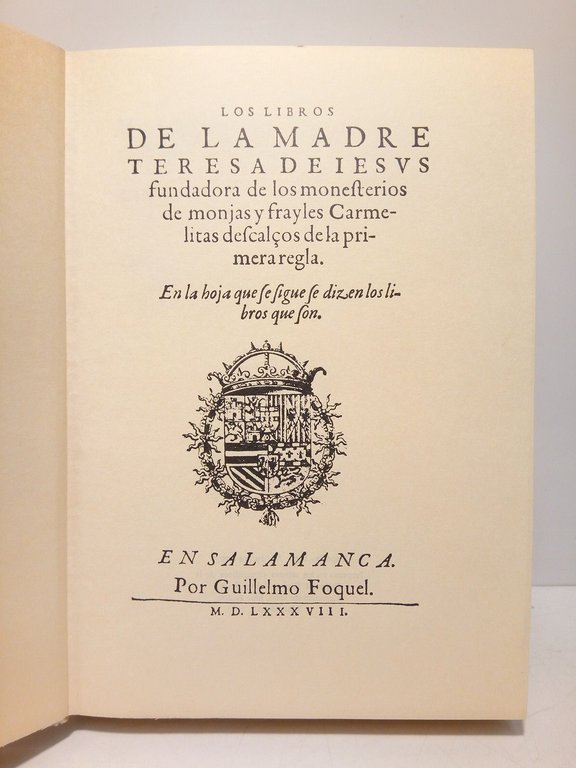 [La Vida de la Madre Teresa de Jesús] Los libros …