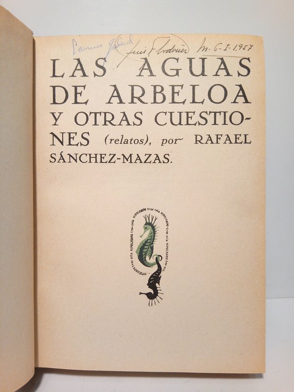 Las aguas de Arbeloa y otras cuestiones (relatos)