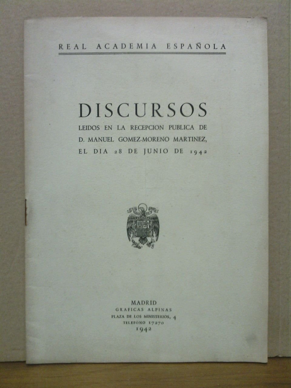 Las lenguas hispánicas. (Disurso de ingreso en la R. Academia … | Immagine principale