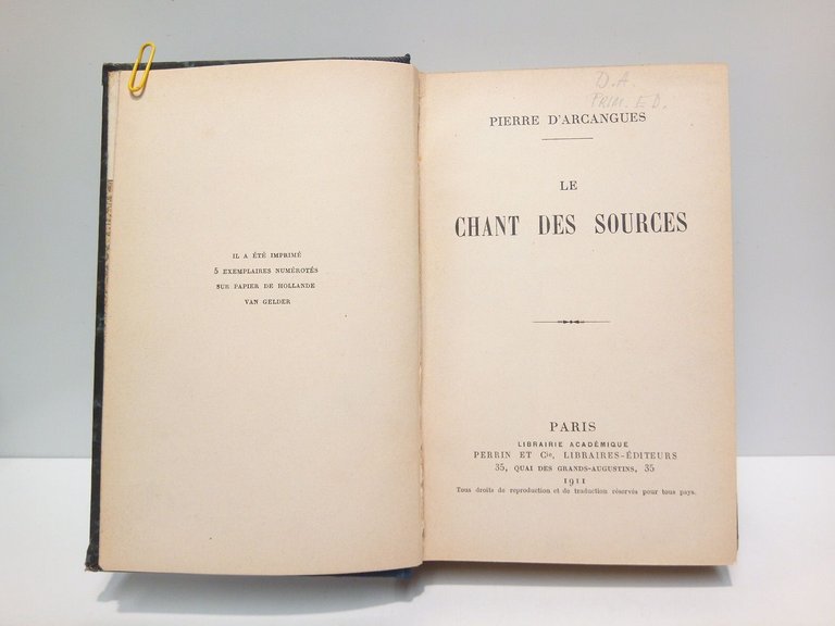 Le chant des sources. [Poesías] | Immagine Gallery 3